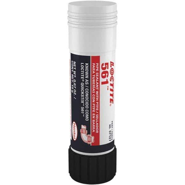 Loctite - 19 g Stick White Thread Sealant - 300°F Max Working Temp, For Metal Tapered Pipe Thread Fittings - USA Tool & Supply