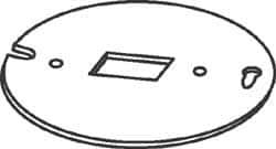 Cooper Crouse-Hinds - Electrical Outlet Box Steel Octagon Box Cover - USA Tool & Supply