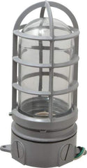 Cooper Crouse-Hinds - 120 Volt, 100 Watt, Incandescent Hazardous Location Light Fixture - Vaporproof, Corrosion & Heat Resistant, Aluminum Housing, 4-1/4" Wide x 8-7/8" High - USA Tool & Supply