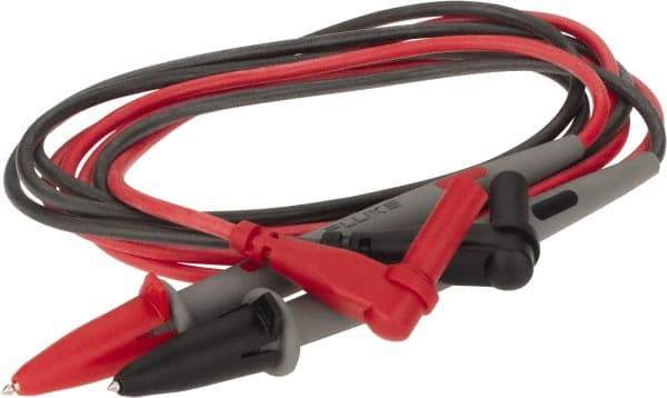 Fluke - Black/Red Electrical Test Equipment Leads - Use with Digital Multimeters - USA Tool & Supply