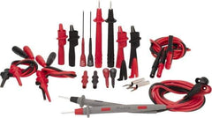 Fluke - Black/Red Electrical Test Equipment Leads Set - Use with All Models - USA Tool & Supply