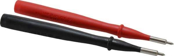 Fluke - Black/Red Electrical Test Equipment Probe - Use with IEC Electrical Wall Outlets - USA Tool & Supply