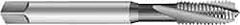 Emuge - #5-40 UNC, 3 Flute, 15° Helix, Modified Bottoming Chamfer, Nitride/Oxide Finish, Cobalt Spiral Flute STI Tap - Right Hand Flute, 2.48" OAL, 0.168" Shank Diam, 0.512" Thread Length, 3BX Class of Fit, Series Rekord D-Ti - Exact Industrial Supply