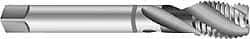 Emuge - #5-40 UNC, 3 Flute, 45° Helix, Bottoming Chamfer, Bright Finish, Cobalt Spiral Flute STI Tap - Right Hand Flute, 2.48" OAL, 0.168" Shank Diam, 0.512" Thread Length, 3B Class of Fit, Series Enorm Z - Exact Industrial Supply
