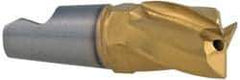 Seco - MM06 M02 Grade F40M Carbide Keyway Milling Tip Insert - TiAlN/TiN Finish, 3 Flutes, 0.228" Cutting Diam, 0.296" Depth of Cut, 0.39" Extension, 0.008" Cnr Rad - USA Tool & Supply