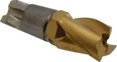 Seco - MM08 E03 Grade F30M Carbide End Milling Tip Insert - TiAlN/TiN Finish, 3 Flutes, 0.315" Cutting Diam, 0.394" Depth of Cut, 0.512" Extension - USA Tool & Supply