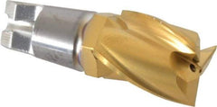 Seco - MM12 E04 Grade F30M Carbide End Milling Tip Insert - TiAlN/TiN Finish, 3 Flutes, 1/2" Cutting Diam, 0.61" Depth of Cut, 0.783" Extension - USA Tool & Supply