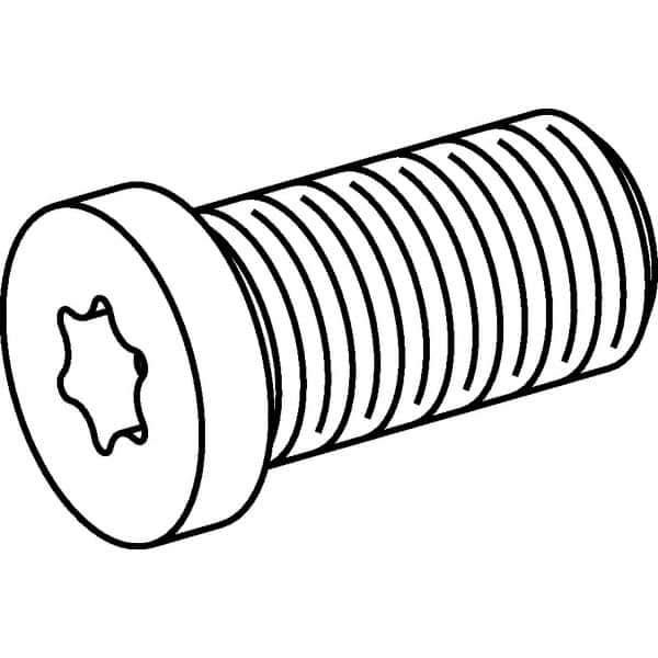 Kennametal - Hex Socket for Indexables - M6x1 Thread, For Use with Shims - USA Tool & Supply