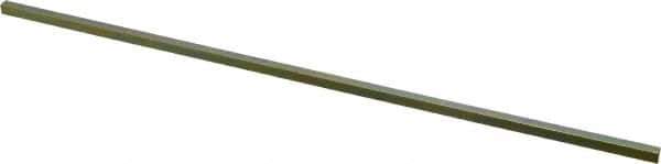 Precision Brand - 12" Long, Gold Dichromate-Plated Key Stock - Medium Carbon Steel - USA Tool & Supply