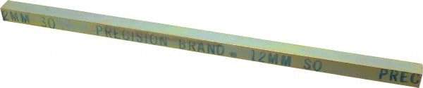 Precision Brand - 12" Long, Gold Dichromate-Plated Key Stock - Medium Carbon Steel - USA Tool & Supply