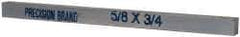 Precision Brand - 12" Long x 3/4" High x 5/8" Wide, Zinc-Plated Key Stock - Low Carbon Steel - USA Tool & Supply