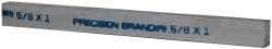 Precision Brand - 12" Long x 1" High x 5/8" Wide, Zinc-Plated Key Stock - Low Carbon Steel - USA Tool & Supply