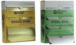 Precision Brand - 4 Piece, 50 Inch Long x 6 Inch Wide x 0.001 to 0.005 Inch Thick, Assortment Roll Shim Stock - Brass, 0.001 to 0.005 Inch Thick - USA Tool & Supply