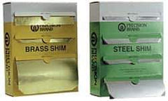 Precision Brand - 4 Piece, 50 Inch Long x 6 Inch Wide x 0.001 to 0.005 Inch Thick, Assortment Roll Shim Stock - Brass, 0.001 to 0.005 Inch Thick - USA Tool & Supply