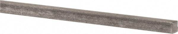 Precision Brand - 12" Long x 3/16" High x 3/16" Wide, Plain Key Stock - Low Carbon Steel - USA Tool & Supply