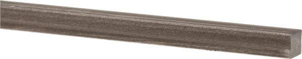 Precision Brand - 12" Long x 1/4" High x 1/4" Wide, Plain Key Stock - Low Carbon Steel - USA Tool & Supply