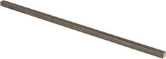 Precision Brand - 12" Long x 5/16" High x 5/16" Wide, Plain Key Stock - Low Carbon Steel - USA Tool & Supply