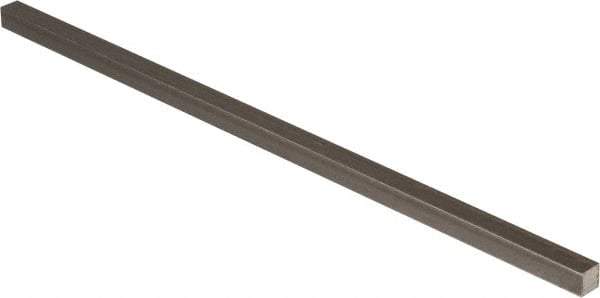 Precision Brand - 12" Long x 3/8" High x 3/8" Wide, Plain Key Stock - Low Carbon Steel - USA Tool & Supply