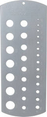 PEC Tools - 1.5mm to 12.5mm Hole Size Drill Gage - 30 Holes - USA Tool & Supply