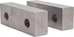 Gibraltar - 4-1/8" Wide x 1-1/2" High x 1" Thick, Flat/No Step Vise Jaw - Soft, Aluminum, Fixed Jaw, Compatible with 4" Vises - USA Tool & Supply