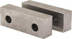 Gibraltar - 4-1/8" Wide x 1-1/2" High x 1" Thick, Flat/No Step Vise Jaw - Soft, Steel, Fixed Jaw, Compatible with 4" Vises - USA Tool & Supply