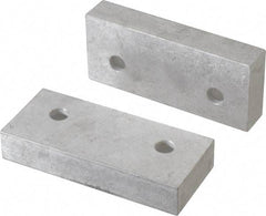 Gibraltar - 4-1/8" Wide x 1-3/4" High x 3/4" Thick, Flat/No Step Vise Jaw - Soft, Aluminum, Fixed Jaw, Compatible with 4" Vises - USA Tool & Supply