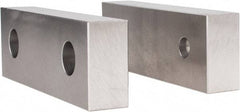 Gibraltar - 6-1/8" Wide x 2" High x 1" Thick, Flat/No Step Vise Jaw - Soft, Steel, Fixed Jaw, Compatible with 6" Vises - USA Tool & Supply