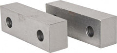 Gibraltar - 6-1/8" Wide x 2" High x 1-1/2" Thick, Flat/No Step Vise Jaw - Soft, Steel, Fixed Jaw, Compatible with 6" Vises - USA Tool & Supply