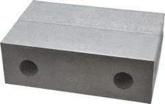 Gibraltar - 6-1/8" Wide x 2" High x 2" Thick, Flat/No Step Vise Jaw - Soft, Aluminum, Fixed Jaw, Compatible with 6" Vises - USA Tool & Supply