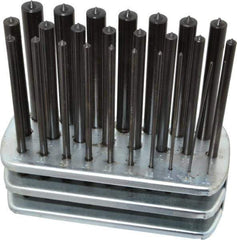 Spellmaco - 25 Piece, 1 to 13mm, Transfer Punch Set - USA Tool & Supply