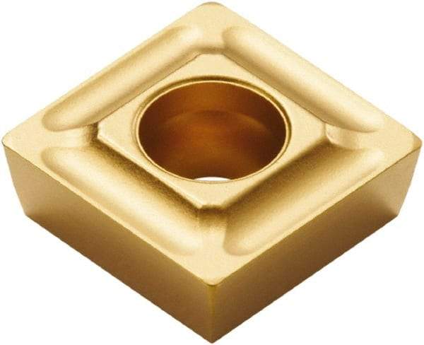 Seco - SPMX060204 75 Grade F40M Carbide Milling Insert - TiAlN/TiN Finish, 1/8" Thick, 3/8" Inscribed Circle, 0.015" Corner Radius - USA Tool & Supply