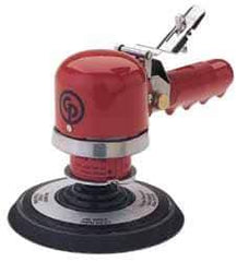 Chicago Pneumatic - 10,000 OPM, 18 CFM Air Consumption, Palm Air Orbital Sander - Round Pad, 1/4" Inlet - USA Tool & Supply