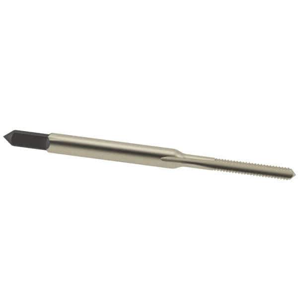Interstate - M2.5x0.45 Metric Coarse 6H 3 Flute Bright Finish High Speed Steel Straight Flute Standard Hand Tap - Plug, Right Hand Thread, 1-13/16" OAL, 1/2" Thread Length, D3 Limit, Oversize - Exact Industrial Supply