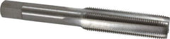 Interstate - M12x1.00 Metric Fine 4 Flute Bright Finish High Speed Steel Straight Flute Standard Hand Tap - Plug, Right Hand Thread, 3-3/8" OAL, 1-21/32" Thread Length, D5 Limit, Oversize - USA Tool & Supply