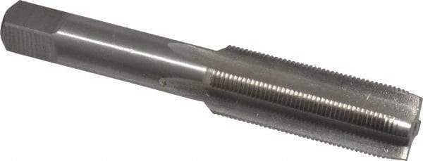Interstate - M16x1.00 Metric Fine 4 Flute Bright Finish High Speed Steel Straight Flute Standard Hand Tap - Plug, Right Hand Thread, 3-13/16" OAL, 1-13/16" Thread Length, D6 Limit, Oversize - Exact Industrial Supply