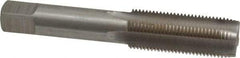 Interstate - M17x1.50 Metric Fine 6H 4 Flute Bright Finish High Speed Steel Straight Flute Standard Hand Tap - Plug, Right Hand Thread, 3-13/16" OAL, 1-13/16" Thread Length, D6 Limit, Oversize - Exact Industrial Supply
