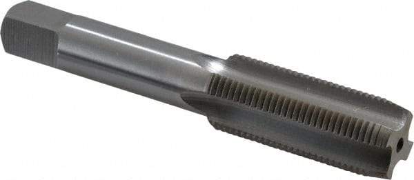 Interstate - M18x1.50 Metric Fine 4 Flute Bright Finish High Speed Steel Straight Flute Standard Hand Tap - Plug, Right Hand Thread, 4-1/32" OAL, 1-13/16" Thread Length, D3 Limit, Oversize - USA Tool & Supply