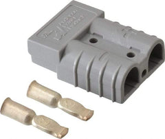 Made in USA - 6 AWG, 600 V, 50 A, Battery Connector - Gray - USA Tool & Supply