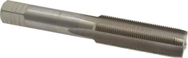 Interstate - M15x1.00 Metric Fine 6H 4 Flute Bright Finish High Speed Steel Straight Flute Standard Hand Tap - Plug, Right Hand Thread, 3-13/16" OAL, 1-13/16" Thread Length, D5 Limit, Oversize - Exact Industrial Supply