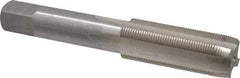 Interstate - M17x1.00 Metric Fine 6H 4 Flute Bright Finish High Speed Steel Straight Flute Standard Hand Tap - Plug, Right Hand Thread, 3-13/16" OAL, 1-13/16" Thread Length, D5 Limit, Oversize - Exact Industrial Supply