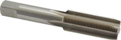 Interstate - M18x1.25 Metric Special 6H 4 Flute Bright Finish High Speed Steel Straight Flute Standard Hand Tap - Plug, Right Hand Thread, 4-1/32" OAL, 1-13/16" Thread Length, D6 Limit, Oversize - Exact Industrial Supply