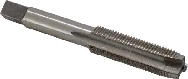 Interstate - M12x1.25 Metric Fine, 3 Flute, Bright Finish, High Speed Steel Spiral Point Tap - Plug Chamfer, Right Hand Thread, 3-3/8" OAL, 1-21/32" Thread Length - Exact Industrial Supply