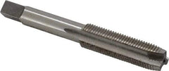 Interstate - M12x1.25 Metric Fine, 3 Flute, Bright Finish, High Speed Steel Spiral Point Tap - Plug Chamfer, Right Hand Thread, 3-3/8" OAL, 1-21/32" Thread Length - Exact Industrial Supply