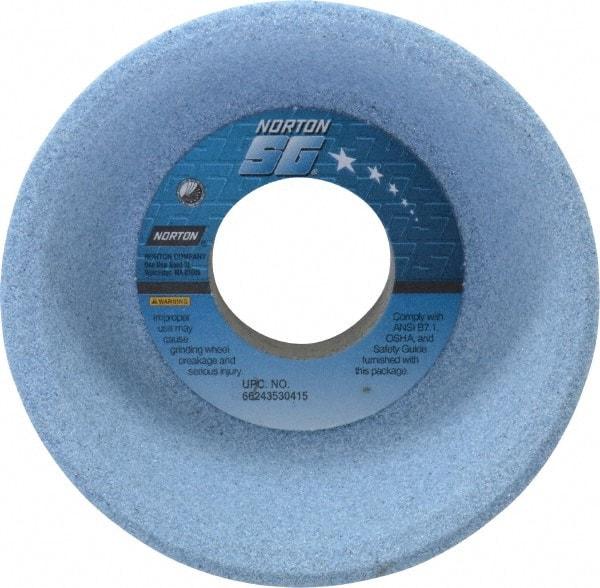 Norton - 4" Diam, 1-1/4" Hole Size, 1-1/2" Overall Thickness, 60 Grit, Type 11 Tool & Cutter Grinding Wheel - Medium Grade, Ceramic, J Hardness, Vitrified Bond, 5,730 RPM - USA Tool & Supply