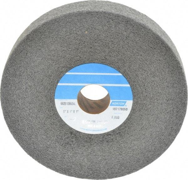 Norton - 6" Diam, 1" Face Width, 1" Center Hole, Fine Grade, Silicon Carbide Deburring Wheel - Convolute, Hard Density 8 Grade, 4,500 RPM - USA Tool & Supply