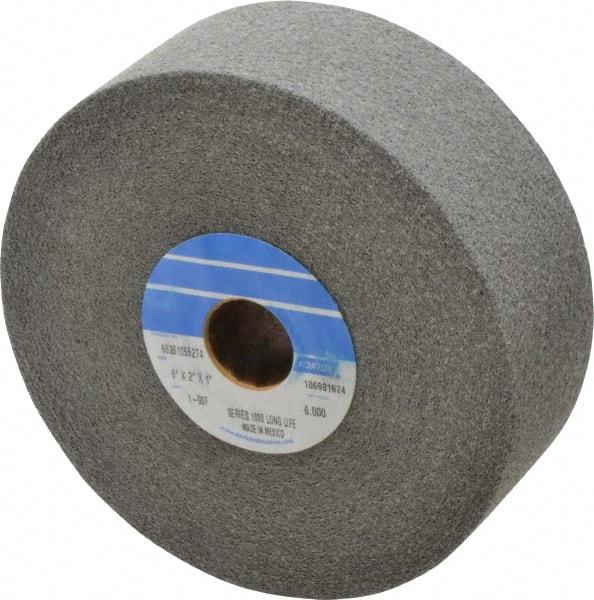 Norton - 6" Diam, 2" Face Width, 1" Center Hole, Fine Grade, Silicon Carbide Deburring Wheel - Convolute, Hard Density 9 Grade, 4,500 RPM - USA Tool & Supply