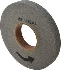 Norton - 8" Diam, 1" Face Width, 3" Center Hole, Fine Grade, Silicon Carbide Deburring Wheel - Convolute, Medium Density 6 Grade, 3,650 RPM - USA Tool & Supply