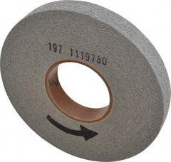 Norton - 8" Diam, 1" Face Width, 3" Center Hole, Medium Grade, Silicon Carbide Deburring Wheel - Convolute, Medium Density 6 Grade, 3,650 RPM - USA Tool & Supply