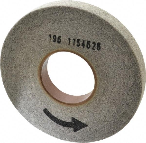 Norton - 8" Diam, 1" Face Width, 3" Center Hole, Medium Grade, Aluminum Oxide Deburring Wheel - Convolute, Hard Density 7 Grade, 3,650 RPM - USA Tool & Supply