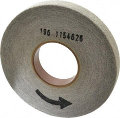 Norton - 8" Diam, 1" Face Width, 3" Center Hole, Medium Grade, Aluminum Oxide Deburring Wheel - Convolute, Hard Density 7 Grade, 3,650 RPM - USA Tool & Supply